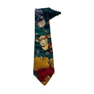 The Disney Store Winnie The Pooh Tigger Eeyore Bees Cartoon Novelty Necktie